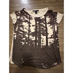 Vintage Marc by Marc Jacobs Forest Print Tee - Size S - Pima Cotton/Modal